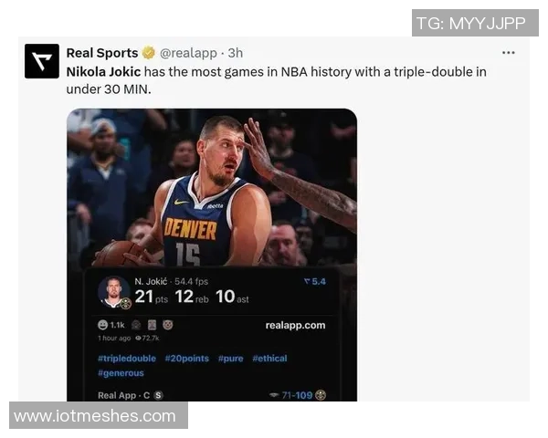 约基奇创历史新纪录第17次30分钟内完成三双超越威少独占鳌头